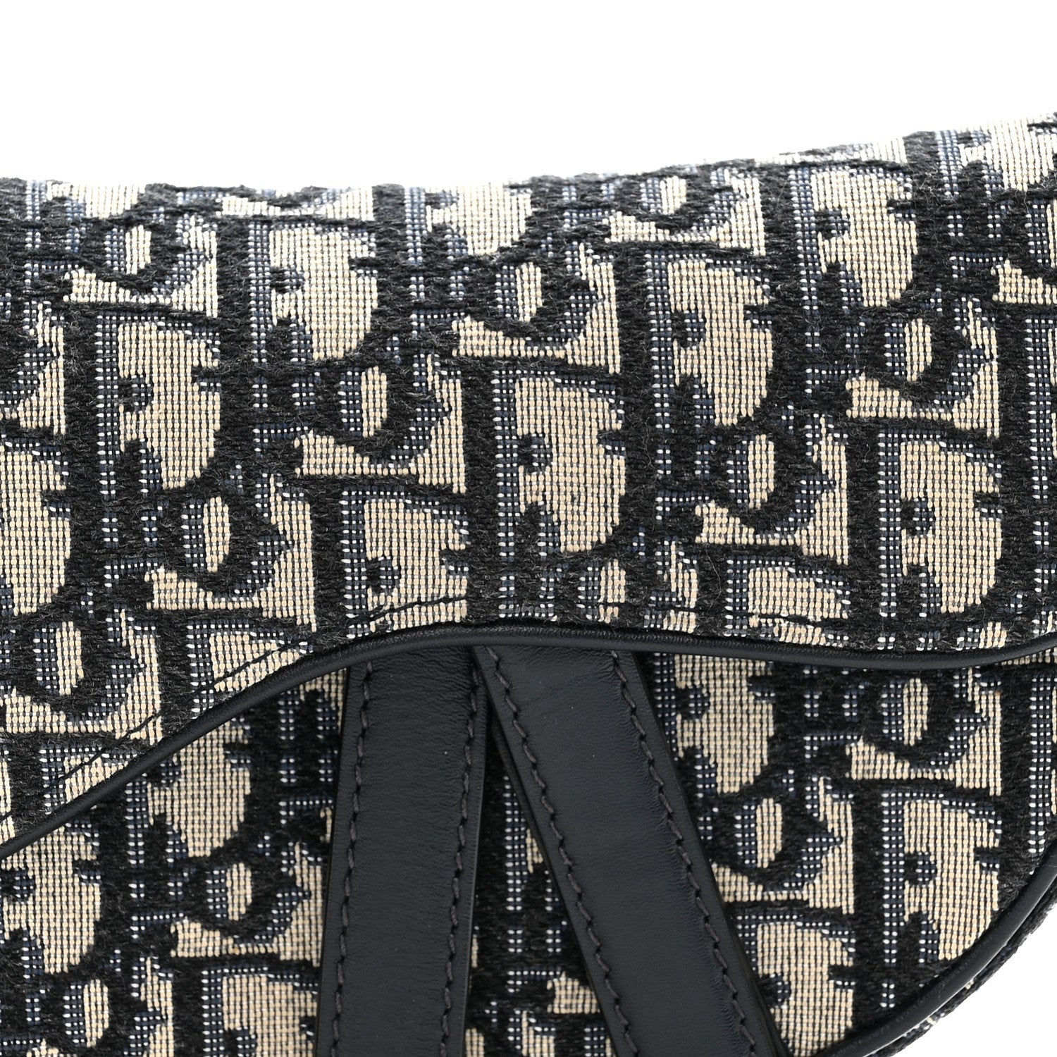 Christian Dior Oblique Mini Saddle Bag Blue