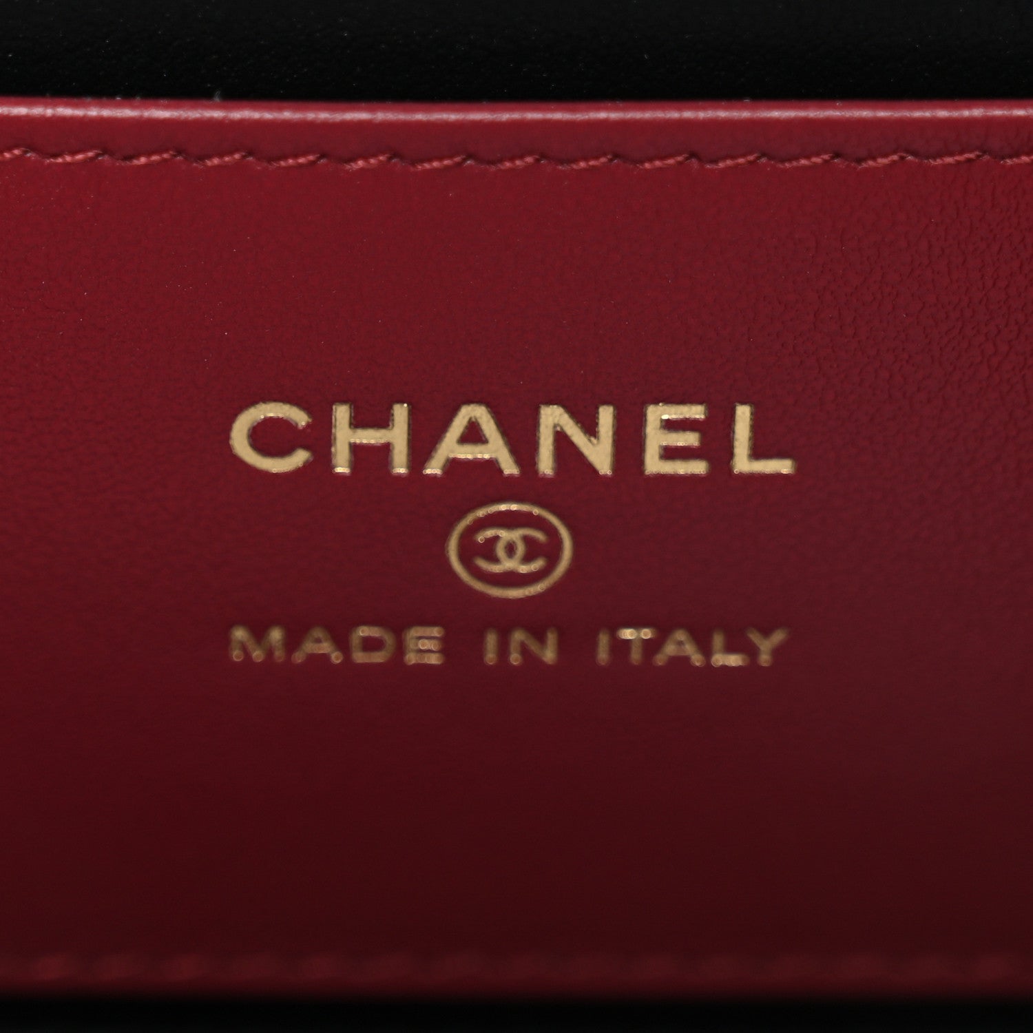 Chanel Shiny Caviar Preppy Coco Long Vanity With Strap Black