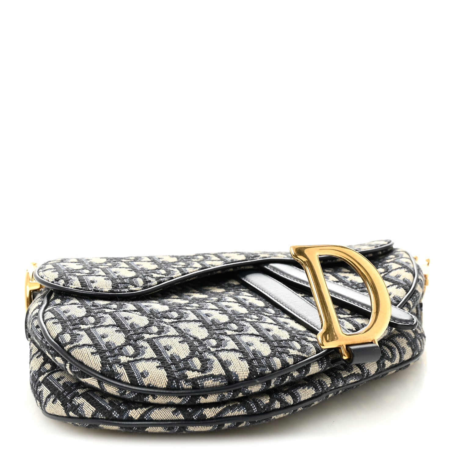 Christian Dior Oblique Saddle Bag Blue