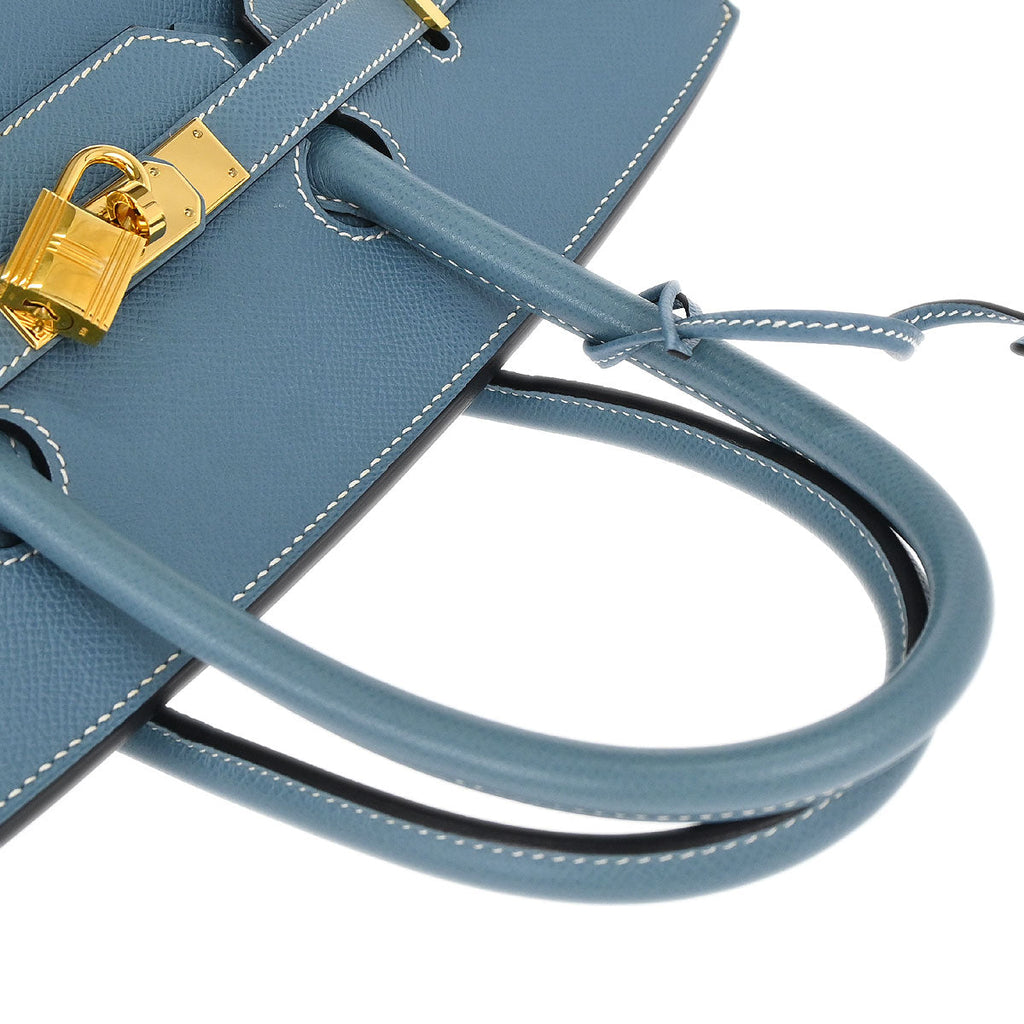Hermes Blue Jean Epsom Birkin 35 Handbag
