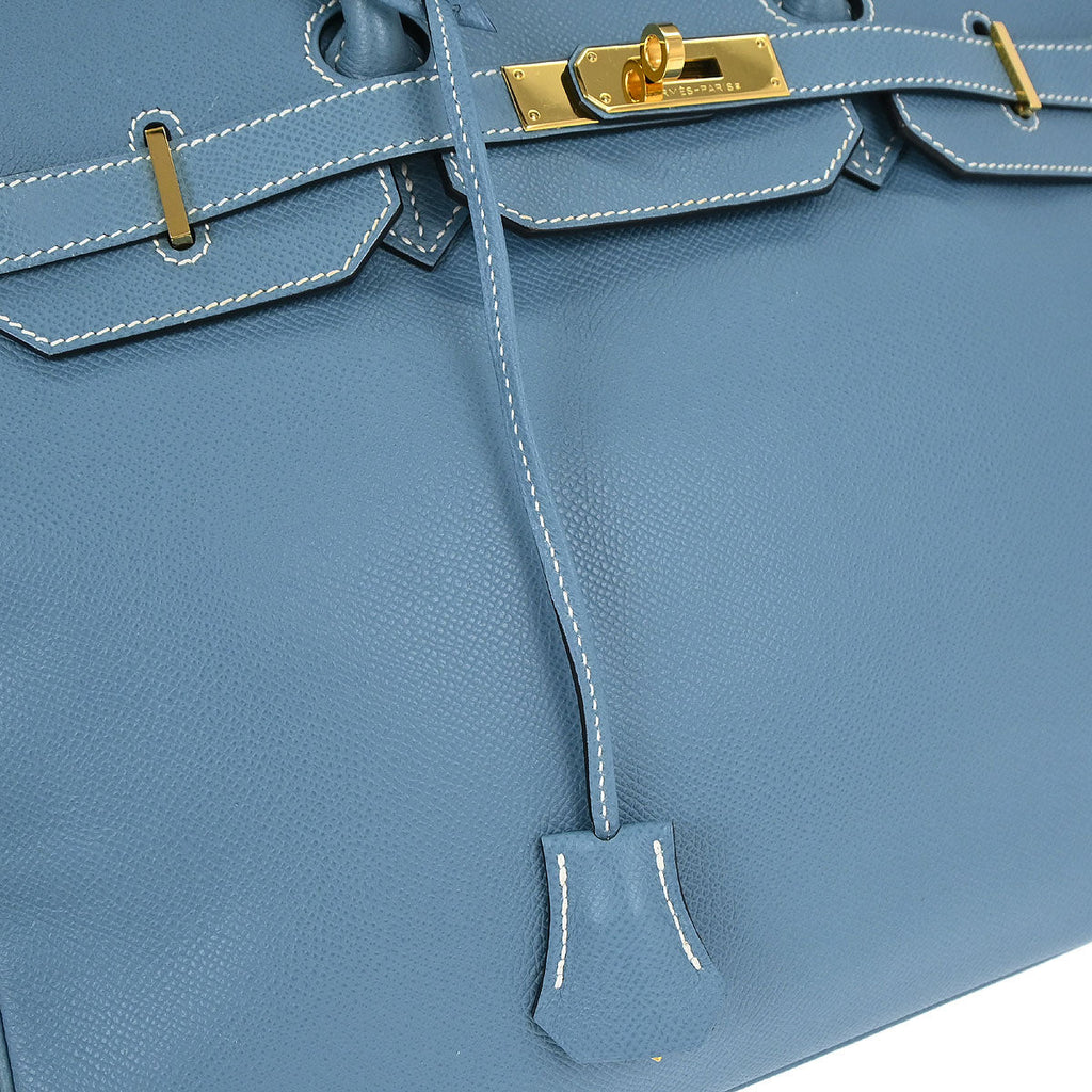 Hermes Blue Jean Epsom Birkin 35 Handbag