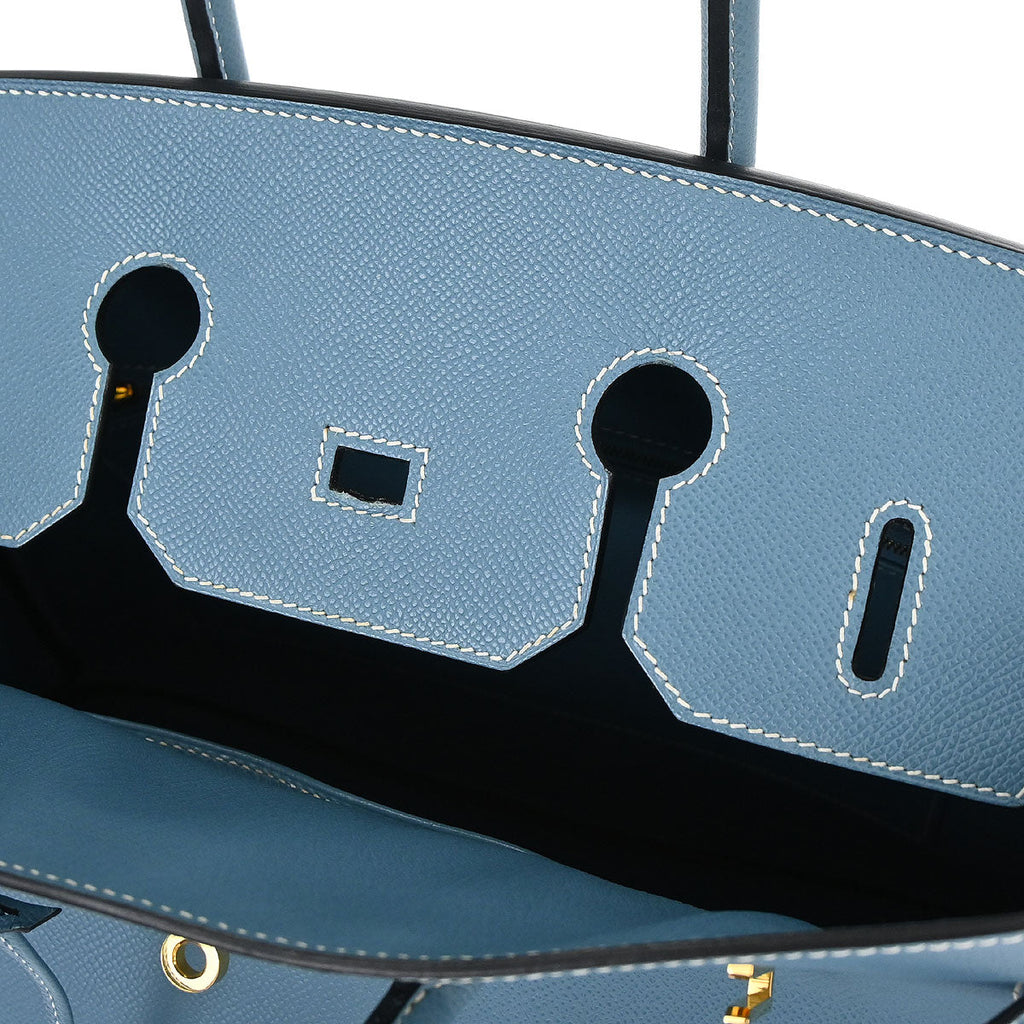 Hermes Blue Jean Epsom Birkin 35 Handbag