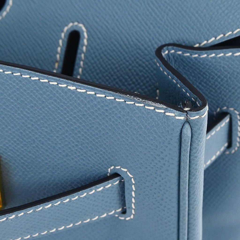 Hermes Blue Jean Epsom Birkin 35 Handbag