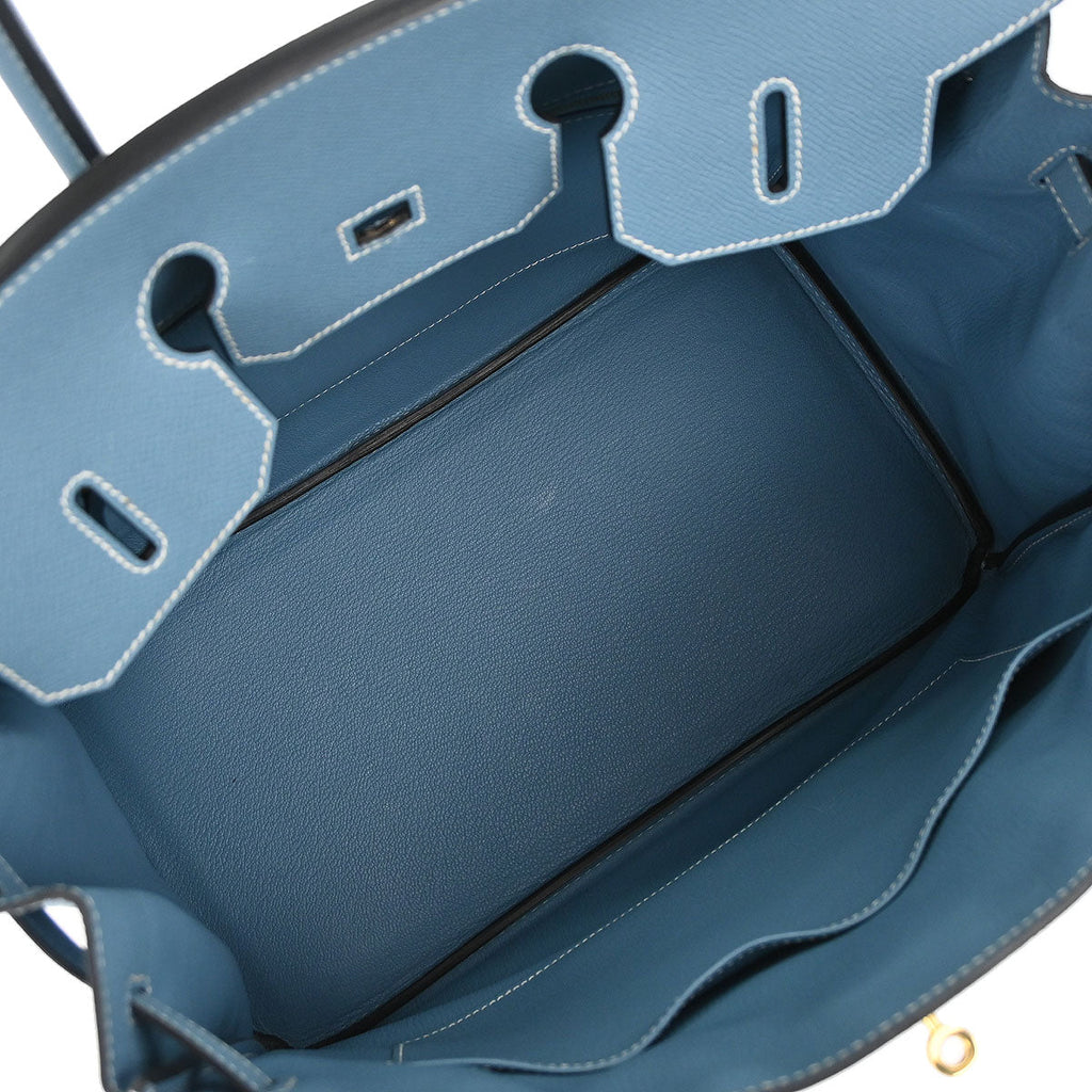 Hermes Blue Jean Epsom Birkin 35 Handbag