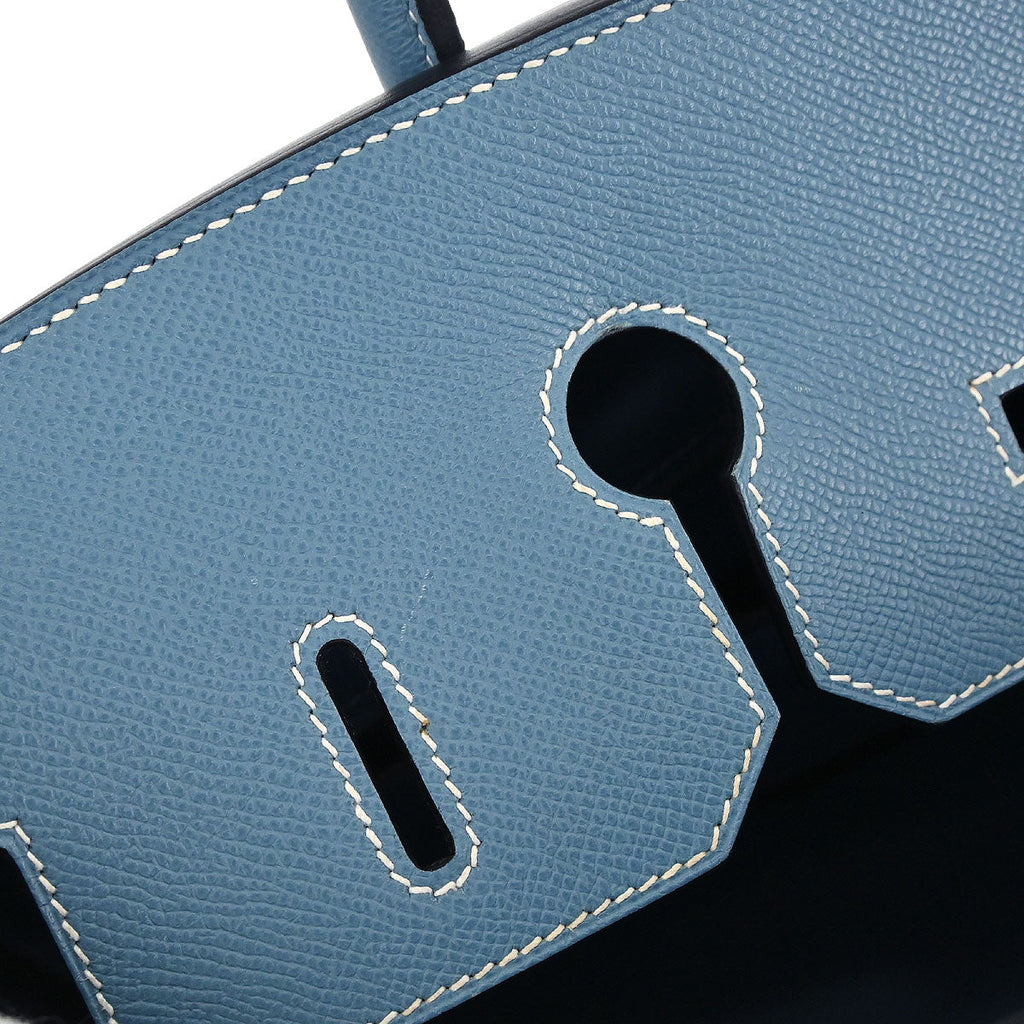 Hermes Blue Jean Epsom Birkin 35 Handbag