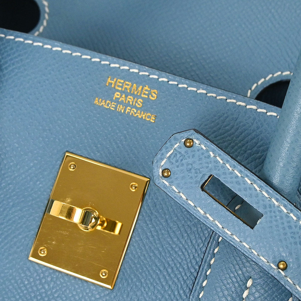 Hermes Blue Jean Epsom Birkin 35 Handbag