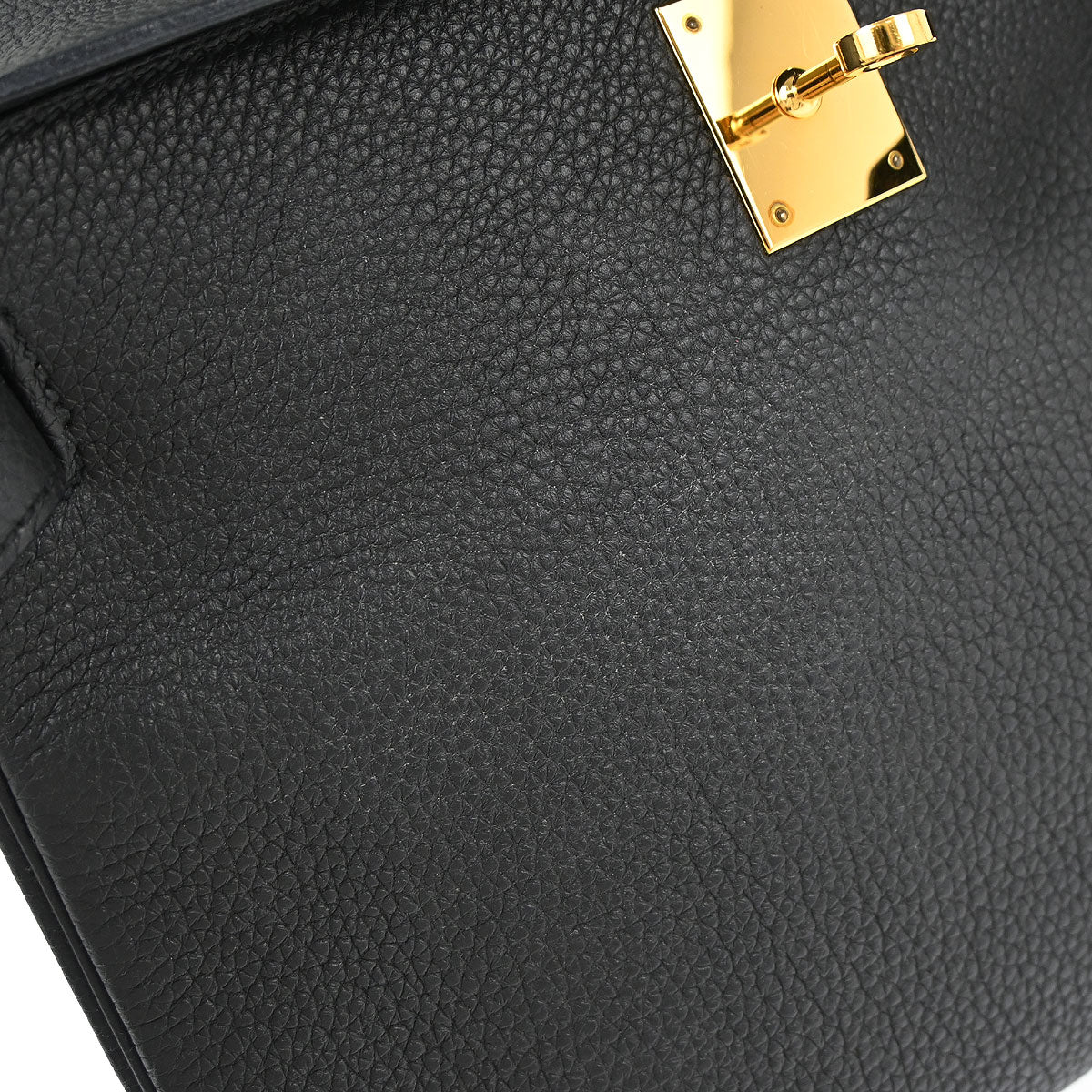 Hermes Black Togo Kelly 28 Retourne 2way Shoulder Handbag