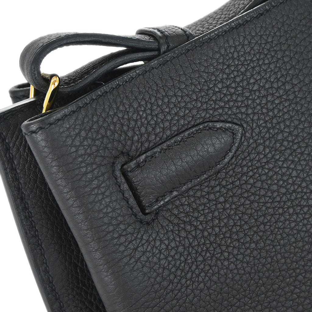 Hermes Black Togo So Kelly 22 Shoulder Bag