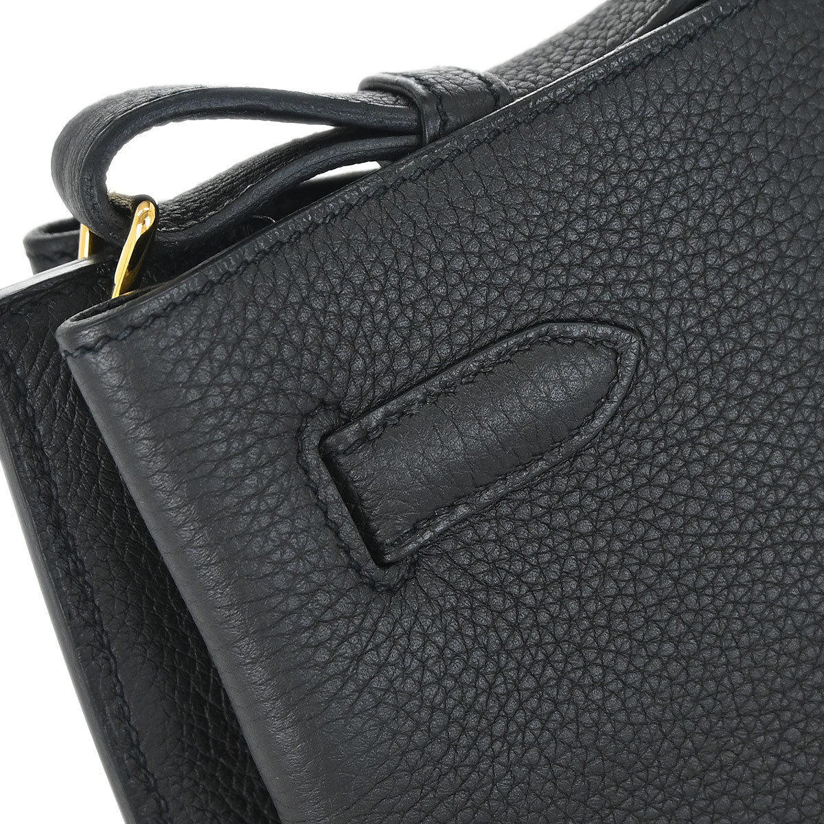 Hermes Black Togo So Kelly 22 Shoulder Bag