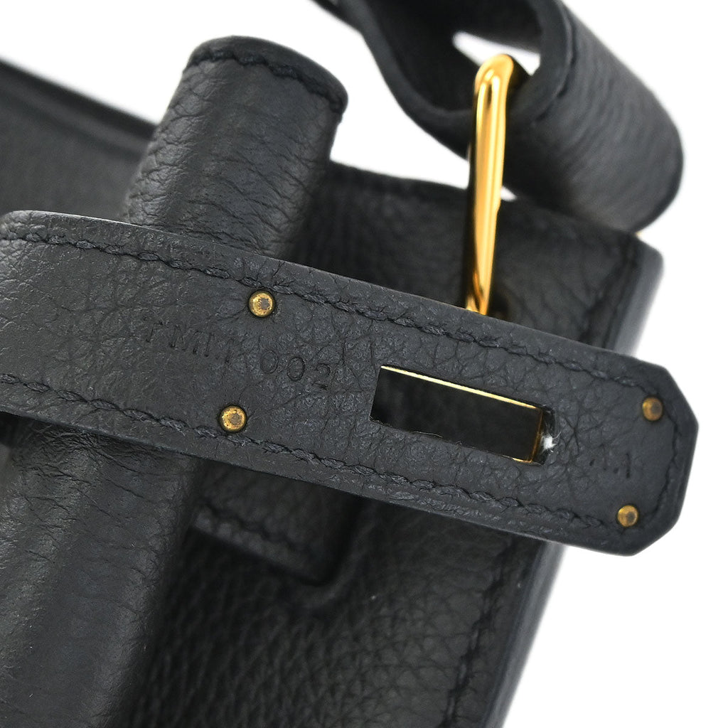 Hermes Black Togo So Kelly 22 Shoulder Bag