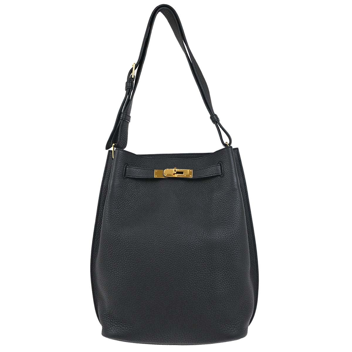 Hermes Black Togo So Kelly 22 Shoulder Bag
