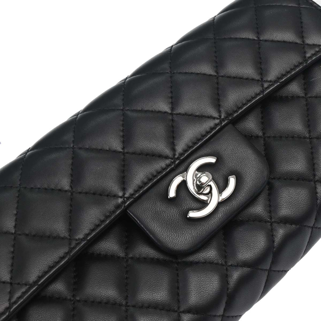 Chanel 2014-2015 Lambskin East West Single Flap Bag