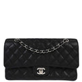 Chanel 2010-2011 Black Caviar Medium Classic Double Flap Shoulder Bag