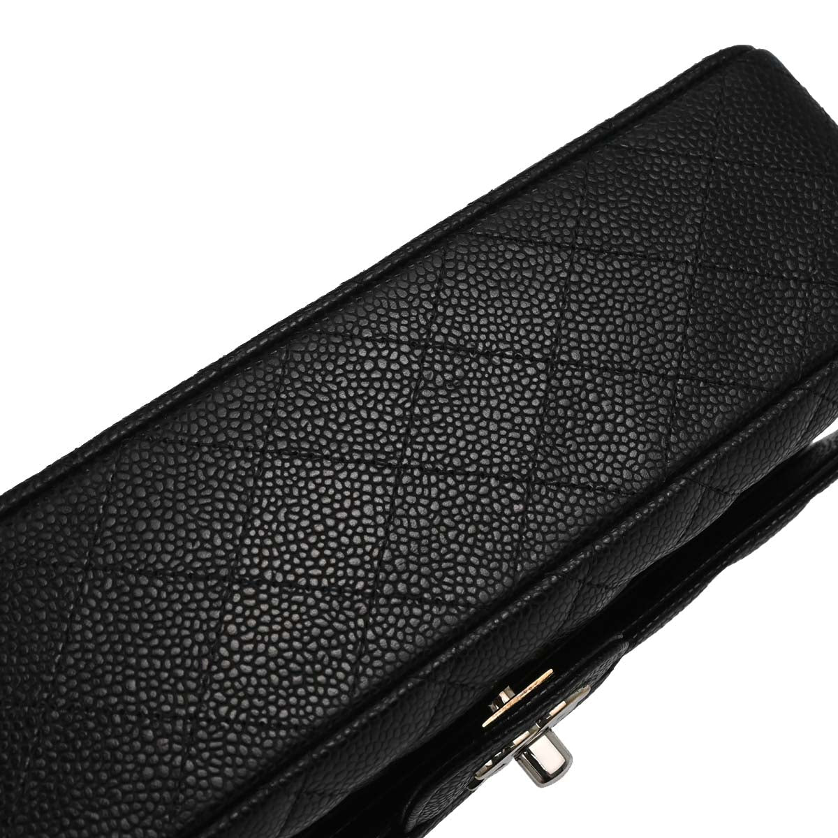 Chanel 2010-2011 Black Caviar Medium Classic Double Flap Shoulder Bag