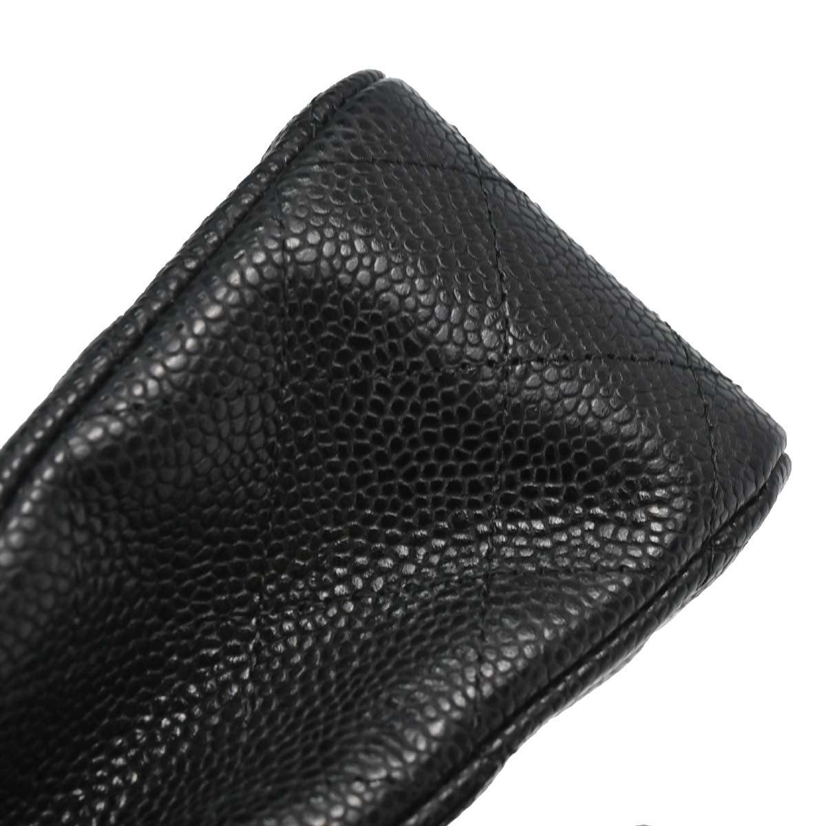 Chanel 2010-2011 Black Caviar Medium Classic Double Flap Shoulder Bag