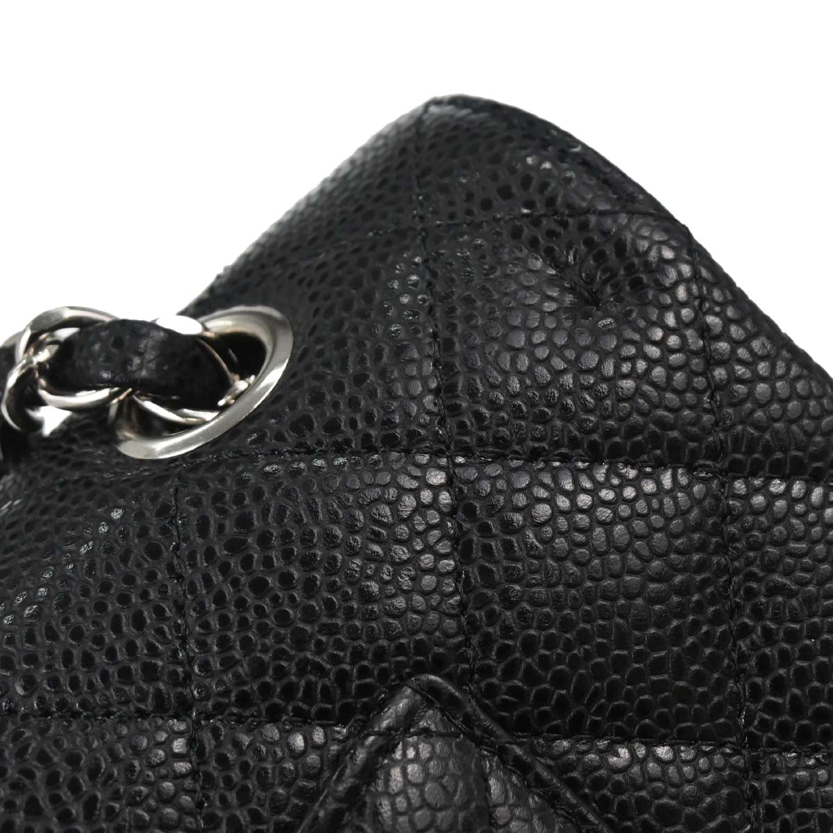 Chanel 2010-2011 Black Caviar Medium Classic Double Flap Shoulder Bag