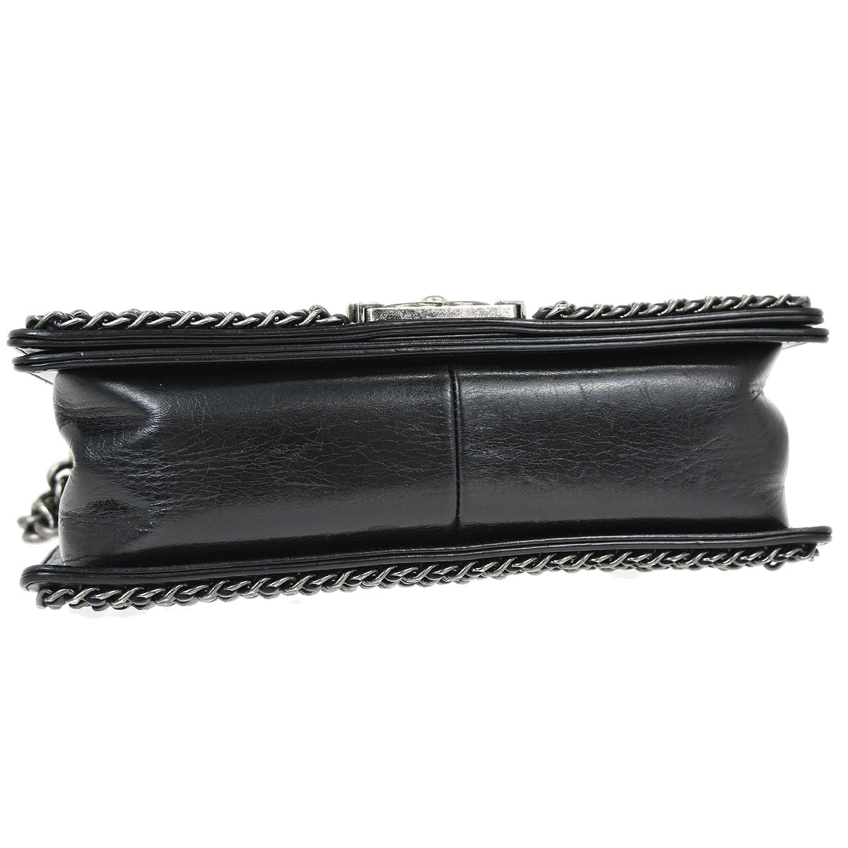 Boy Chanel 2016-2017 Black Calfskin Medium Chain Shoulder Bag
