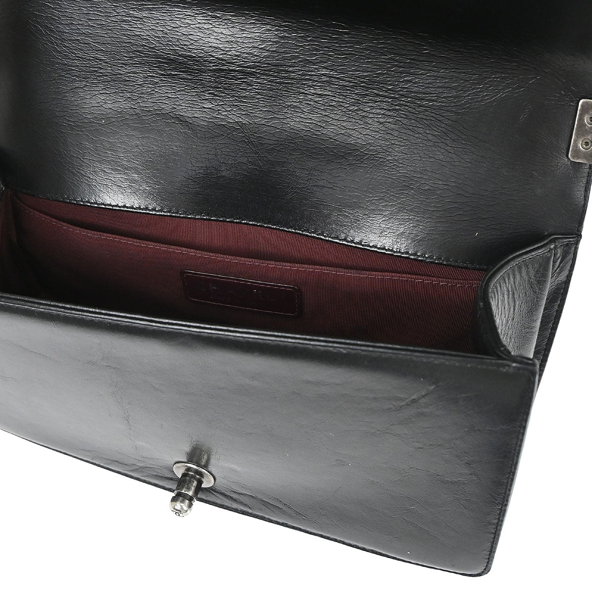 Boy Chanel 2016-2017 Black Calfskin Medium Chain Shoulder Bag