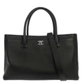 Chanel 2015-2016 Black Deerskin Cerf Executive 2way Shoulder Tote Bag