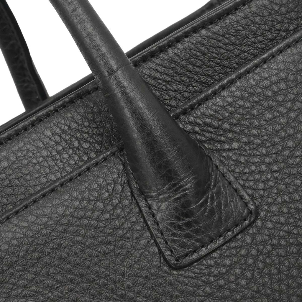 Chanel 2015-2016 Black Deerskin Cerf Executive 2way Shoulder Tote Bag