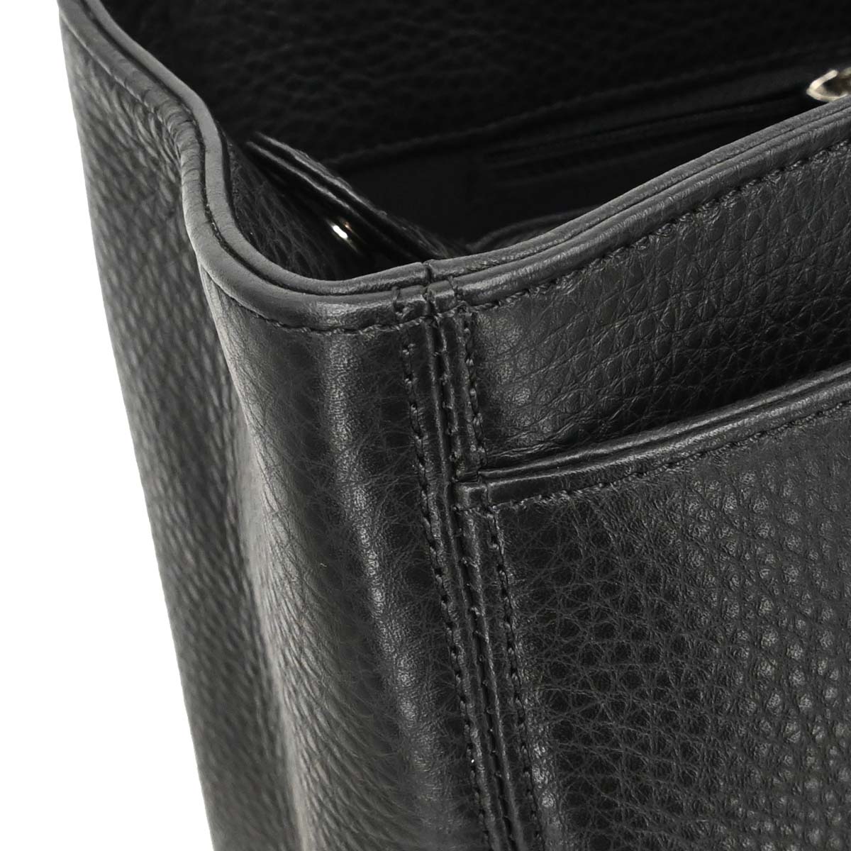 Chanel 2015-2016 Black Deerskin Cerf Executive 2way Shoulder Tote Bag