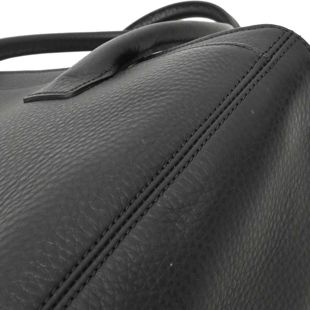 Chanel 2015-2016 Black Deerskin Cerf Executive 2way Shoulder Tote Bag