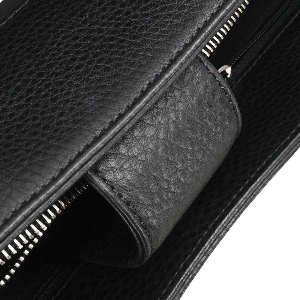 Chanel 2015-2016 Black Deerskin Cerf Executive 2way Shoulder Tote Bag