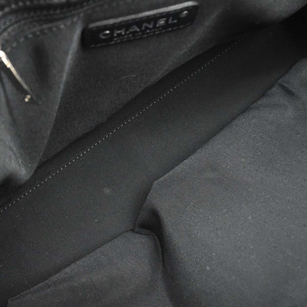 Chanel 2015-2016 Black Deerskin Cerf Executive 2way Shoulder Tote Bag