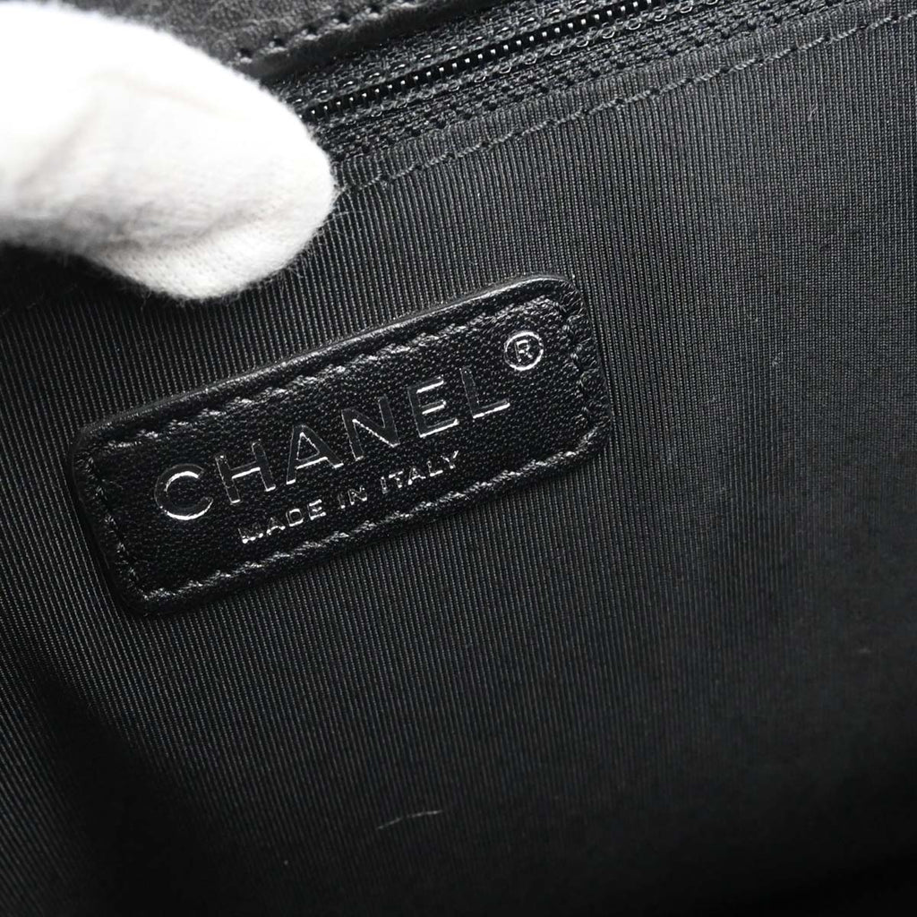 Chanel 2015-2016 Black Deerskin Cerf Executive 2way Shoulder Tote Bag
