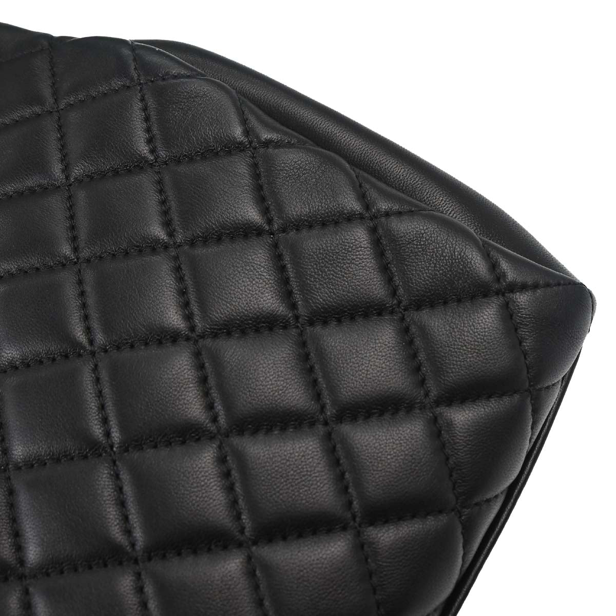Chanel 2011 Black Lambskin Large Mademoiselle Bowling Bag