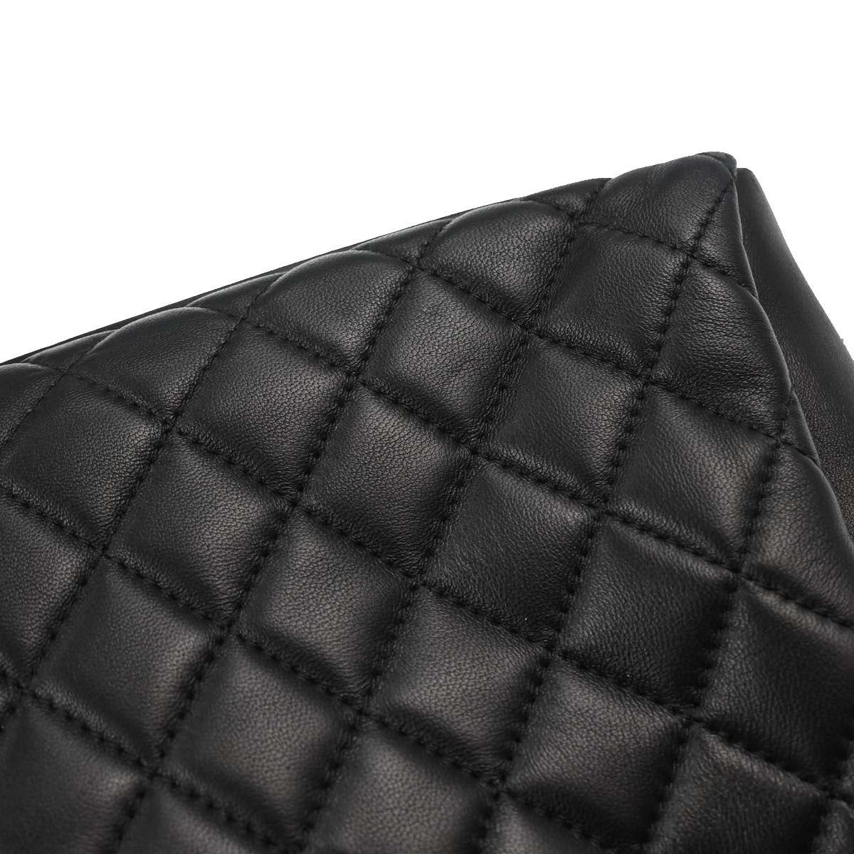 Chanel 2011 Black Lambskin Large Mademoiselle Bowling Bag