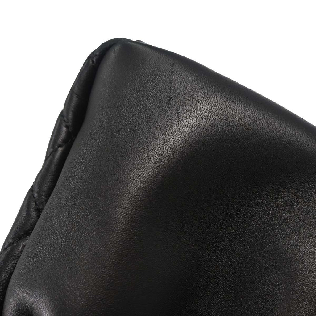 Chanel 2011 Black Lambskin Large Mademoiselle Bowling Bag