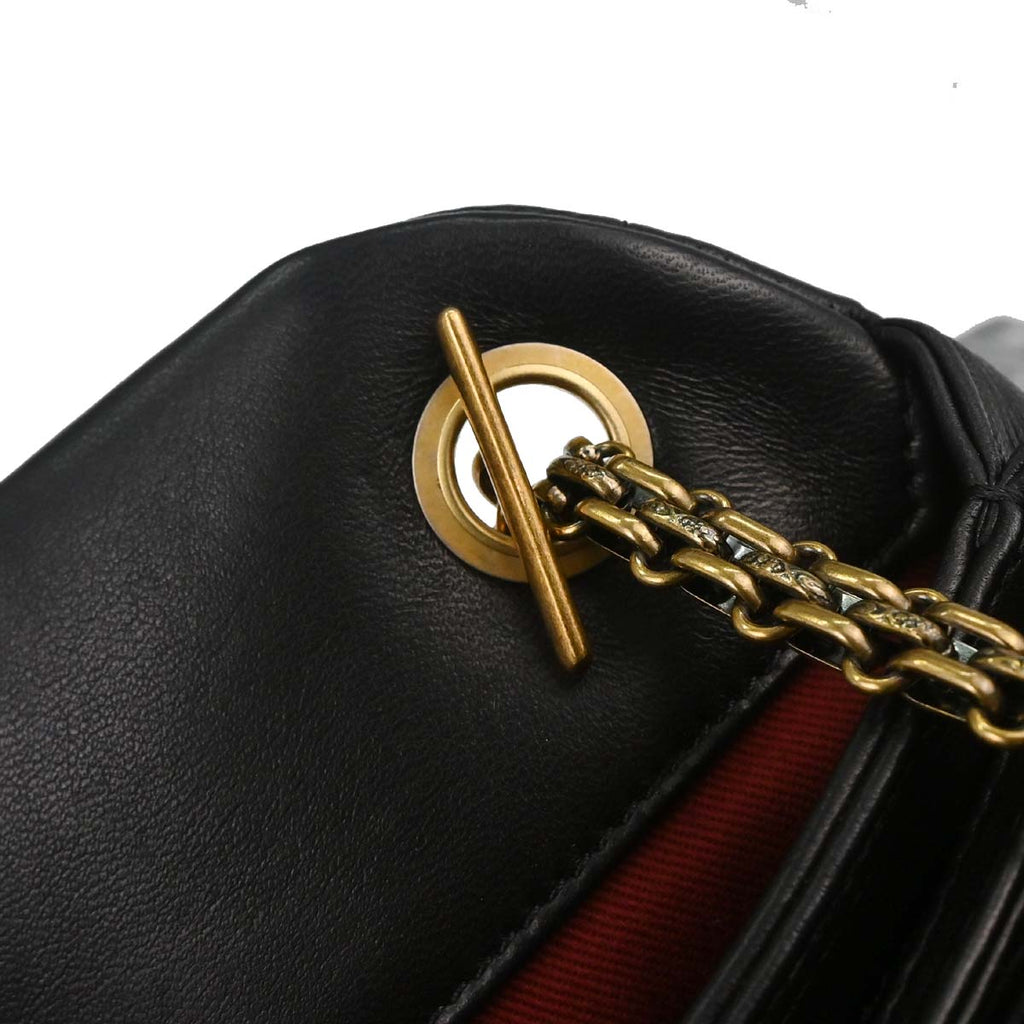 Chanel 2011 Black Lambskin Large Mademoiselle Bowling Bag