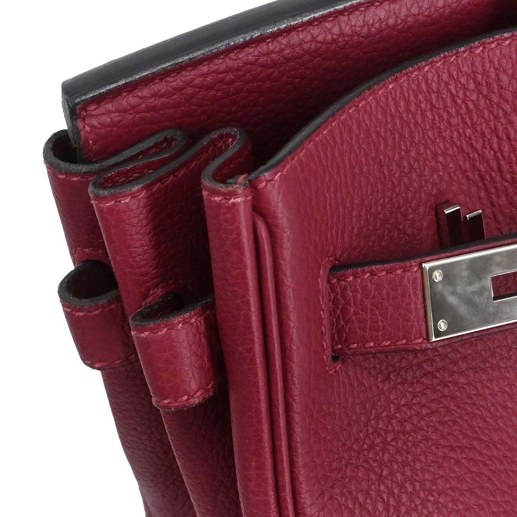 Hermes Rouge Grenade Taurillon Clemence Birkin 30 Handbag