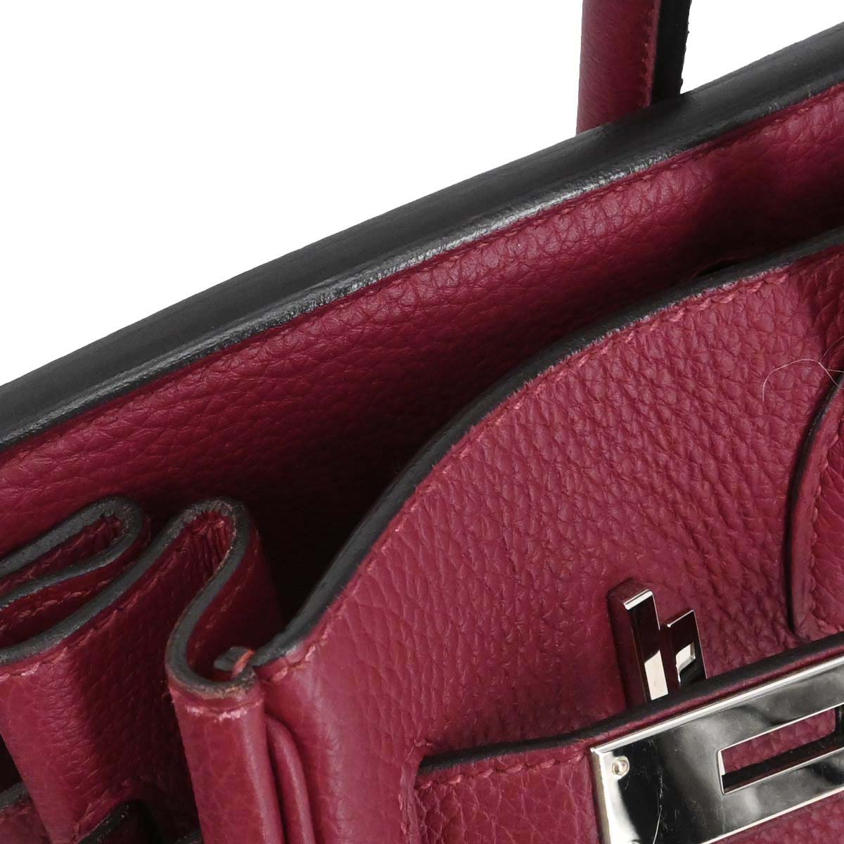 Hermes Rouge Grenade Taurillon Clemence Birkin 30 Handbag