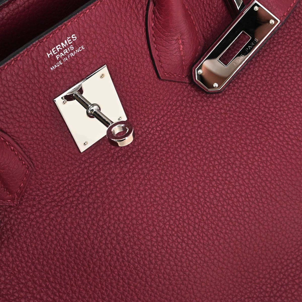 Hermes Rouge Grenade Taurillon Clemence Birkin 30 Handbag