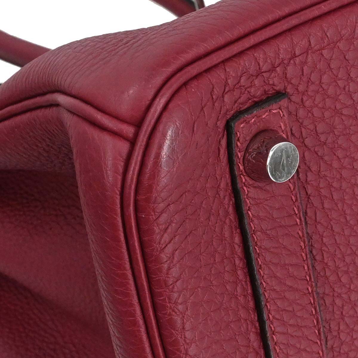 Hermes Rouge Grenade Taurillon Clemence Birkin 30 Handbag