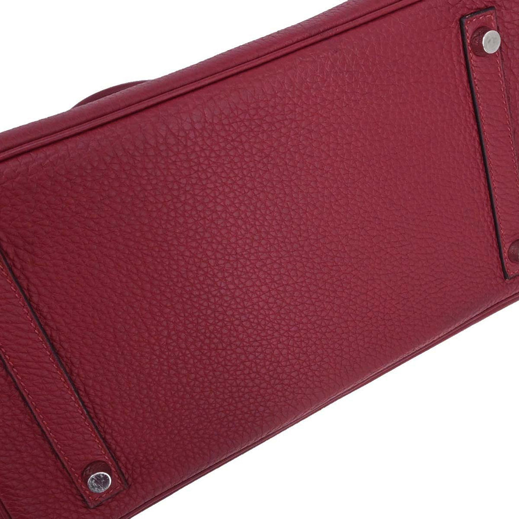 Hermes Rouge Grenade Taurillon Clemence Birkin 30 Handbag