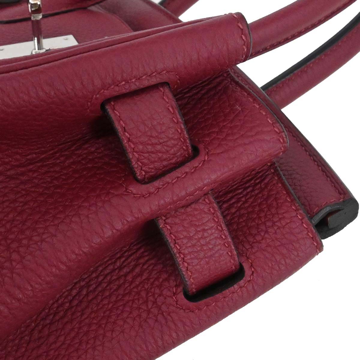 Hermes Rouge Grenade Taurillon Clemence Birkin 30 Handbag