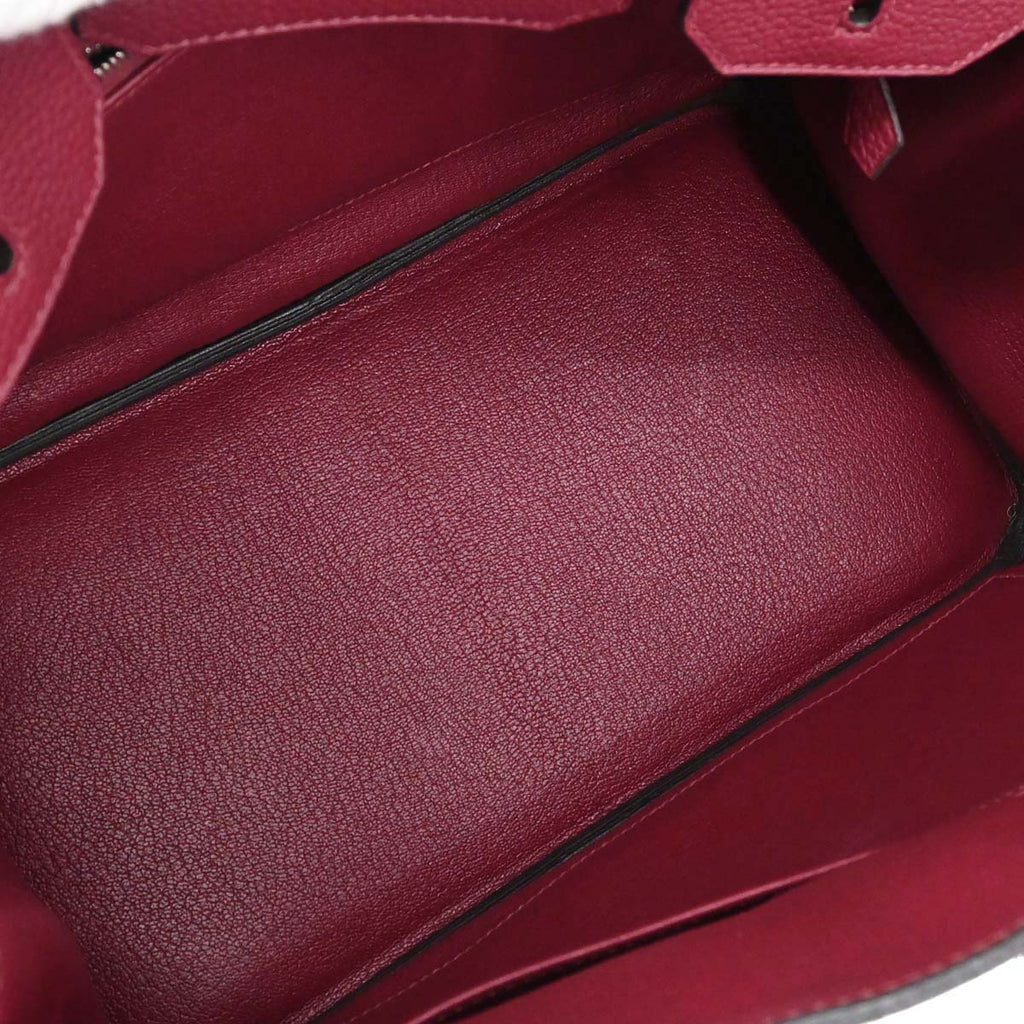Hermes Rouge Grenade Taurillon Clemence Birkin 30 Handbag