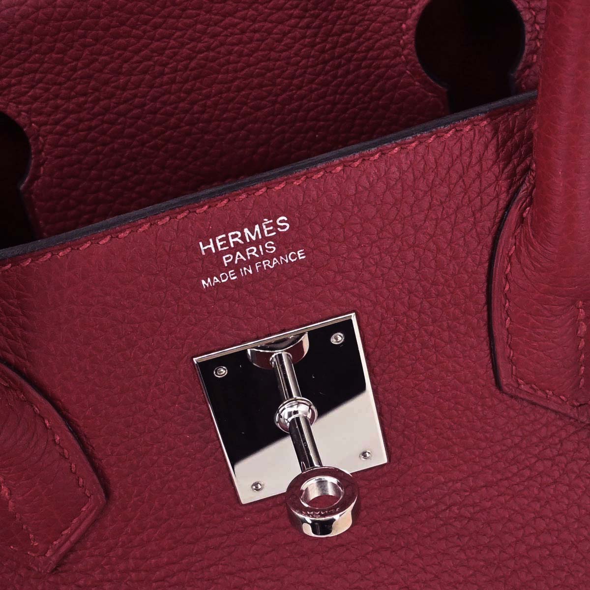 Hermes Rouge Grenade Taurillon Clemence Birkin 30 Handbag