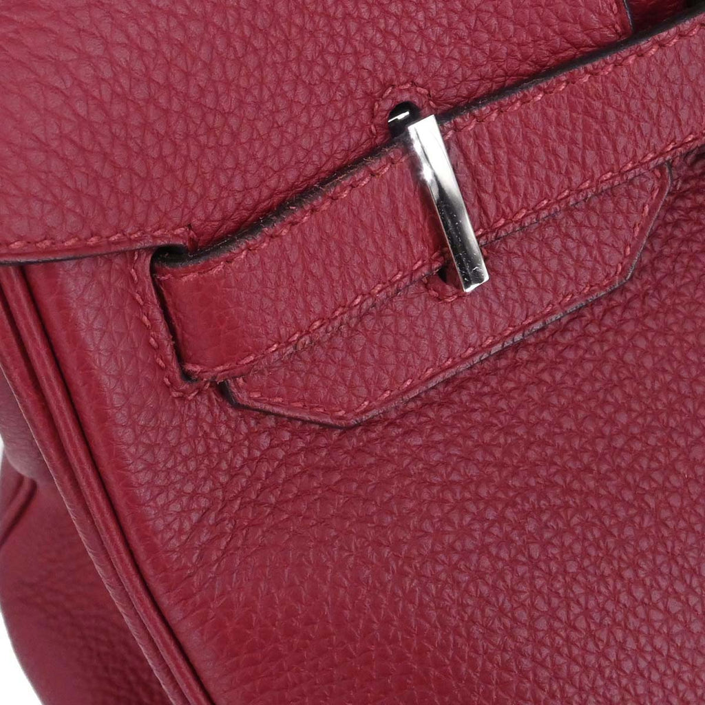 Hermes Rouge Grenade Taurillon Clemence Birkin 30 Handbag