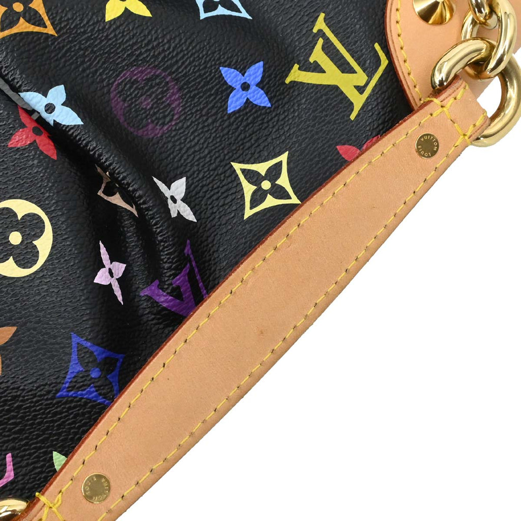 Louis Vuitton Black Multicolor Judy MM 2way Shoulder Handbag M40256