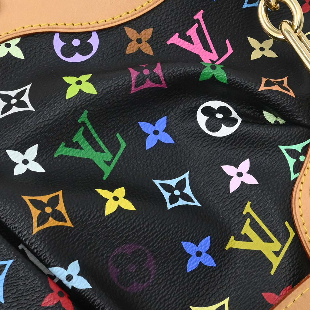 Louis Vuitton Black Multicolor Judy MM 2way Shoulder Handbag M40256