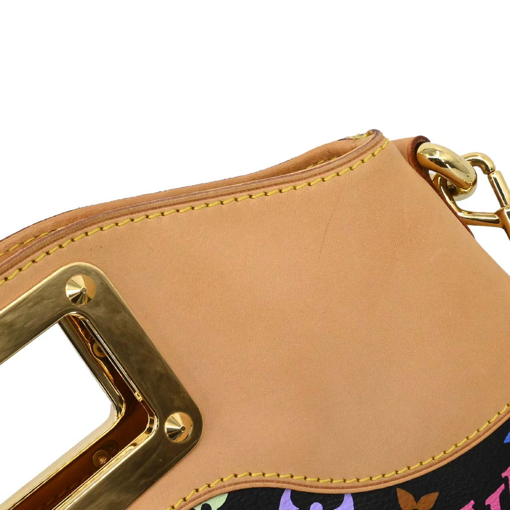 Louis Vuitton Black Multicolor Judy MM 2way Shoulder Handbag M40256