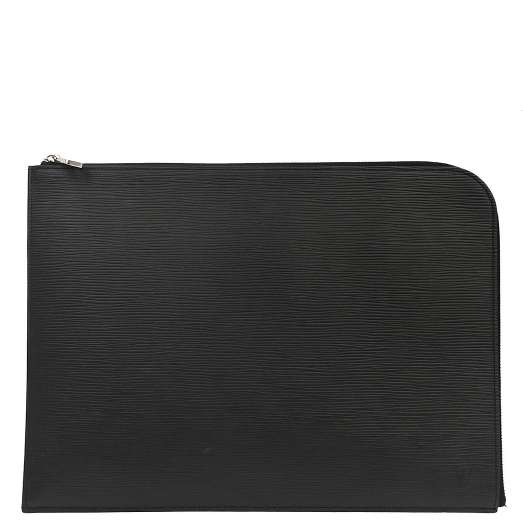 Louis Vuitton Black Epi Pochette Jour GM NM Clutch Bag M64153