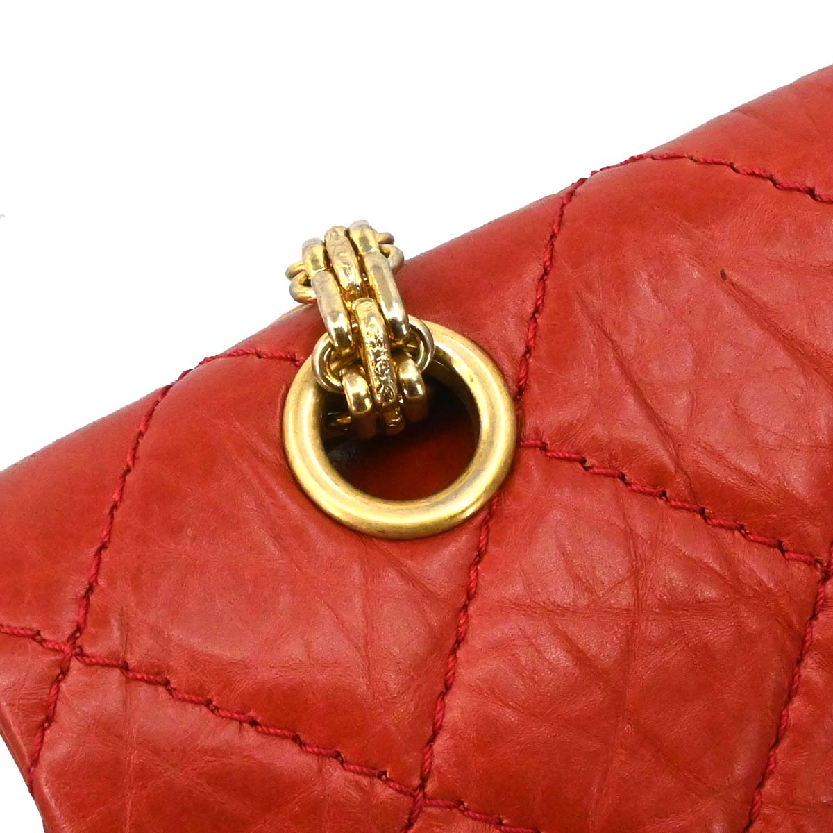 Chanel 2010-2011 Red Calfskin 2.55 Jumbo Classic Double Flap Shoulder Bag
