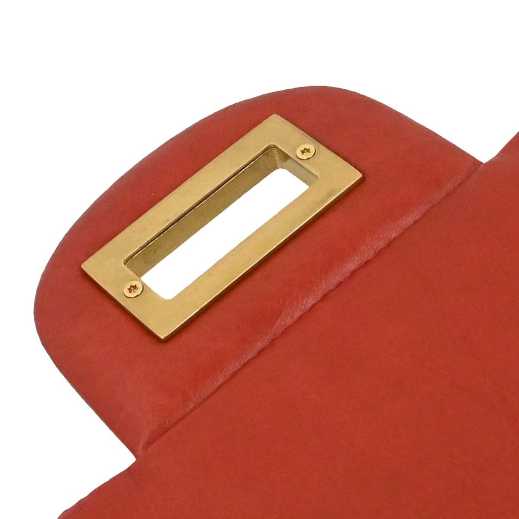 Chanel 2010-2011 Red Calfskin 2.55 Jumbo Classic Double Flap Shoulder Bag