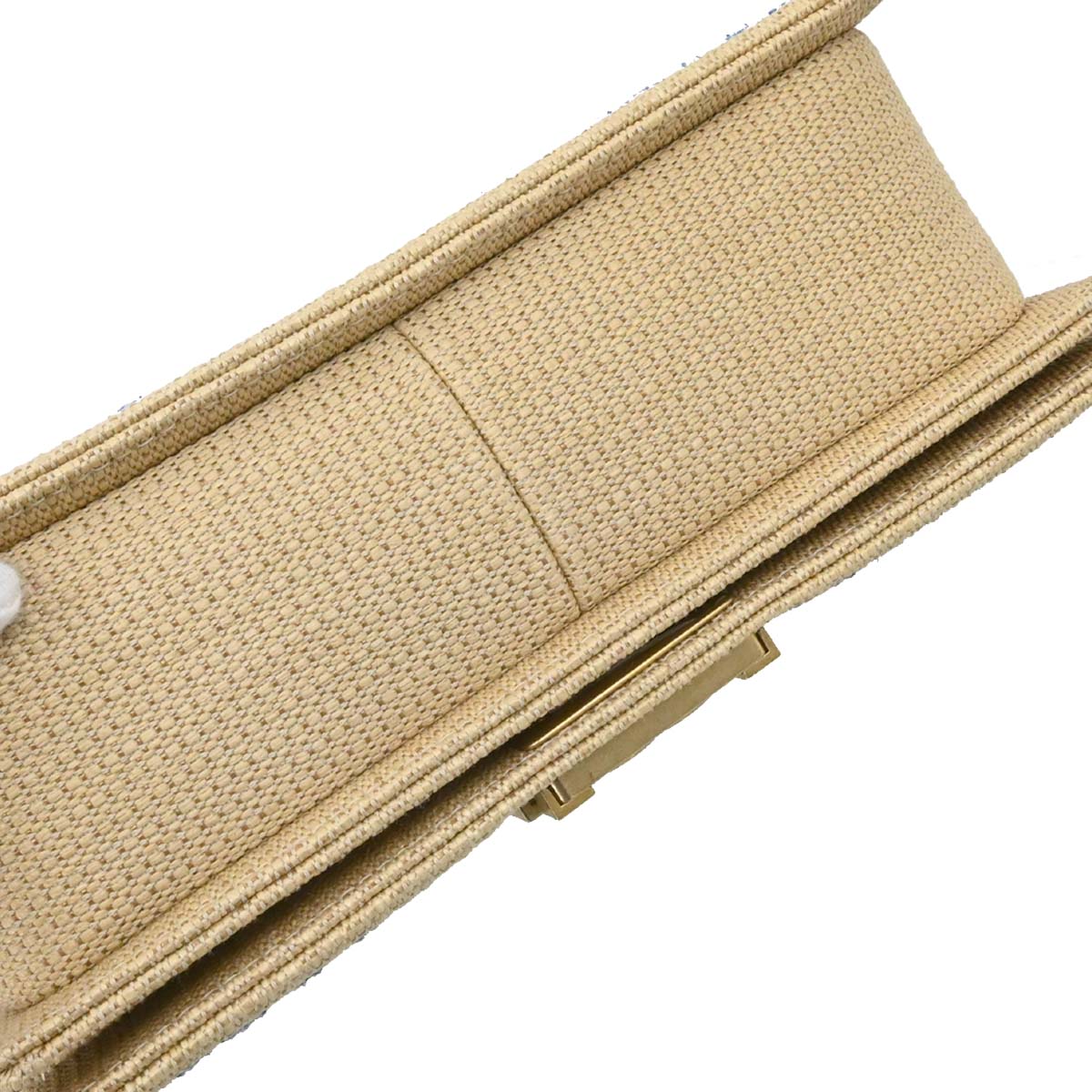 Boy Chanel 2019 Beige Mixed Fibers Medium Chain Shoulder Bag