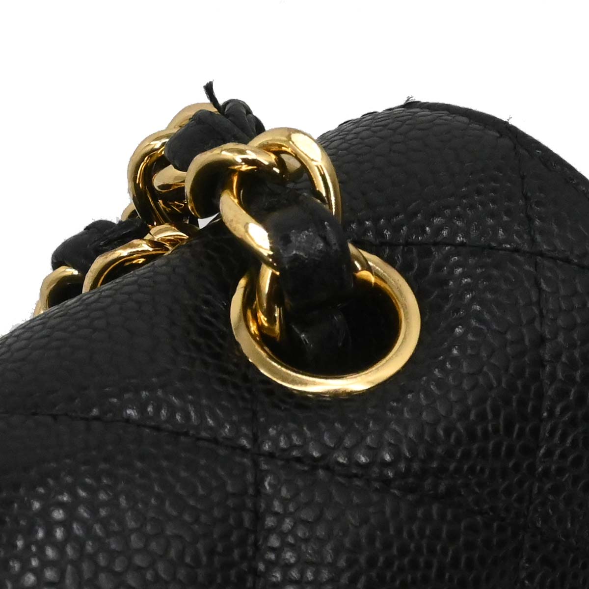 Chanel 2017 Black Caviar Jumbo Classic Double Flap Shoulder Bag
